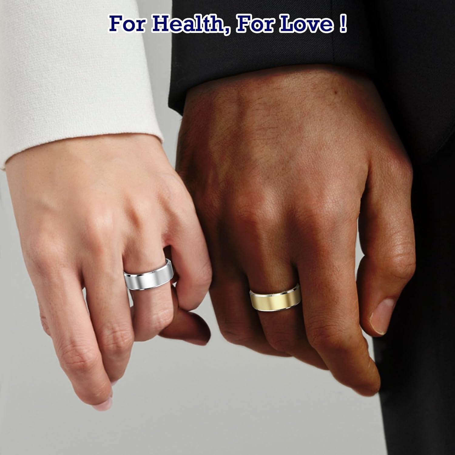 Smart Ring Health Tracker, Sleep Tracker Ring with Heart Rate, Waterproof Fitness Ring for Activity Monitoring/Steps/Distance/Calories,Air Gestures,Up to 7-Day Battery,For Ios Android(Light Silver#10)